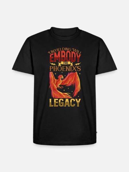 Phoenix Bird Mythical Creatures - Men's Premium Organic T-Shirt - black