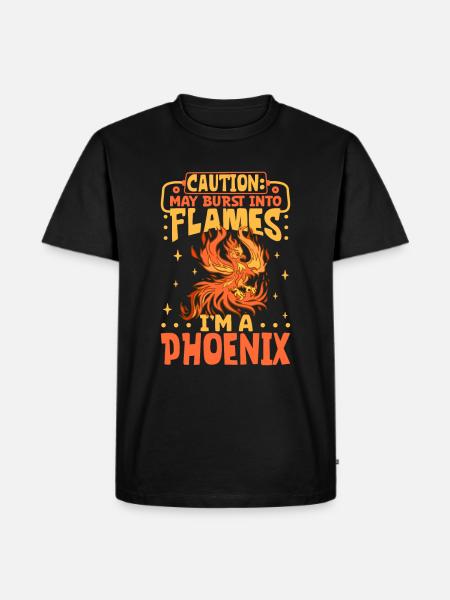 Phoenix Bird Mythical Creatures - Men's Premium Organic T-Shirt - black