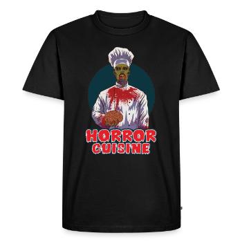 Drôle Zombie Cook Cuisine Horreur Cook Undead - T-shirt Premium bio Homme - noir - Devant - Nico (187cm)
