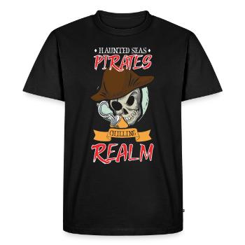 Horror Pirate Pirate Ship Pirate Captain Horror - Men's Premium Organic T-Shirt - black - Front - Nico (187cm)