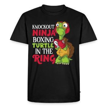 Turtle Boxing Boxing Ring Boxer Gants Boxing Figh - T-shirt Premium bio Homme - noir - Devant - Nico (187cm)