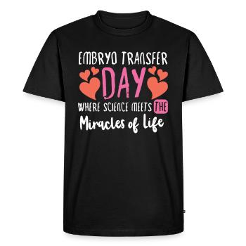 Day of embryo transfer IVF in vitro fertilization - Men's Premium Organic T-Shirt - black - Front - Nico (187cm)