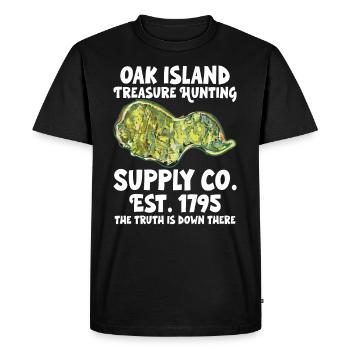 Oak Island / Chasse au trésor Oak Island Mystery - T-shirt Premium bio Homme - noir - Devant - Nico (187cm)