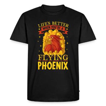 Phoenix Bird Mythical Creatures - Men's Premium Organic T-Shirt - black - Front - Nico (187cm)