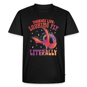 Phoenix Bird Mythical Creatures - Men's Premium Organic T-Shirt - black - Front - Nico (187cm)