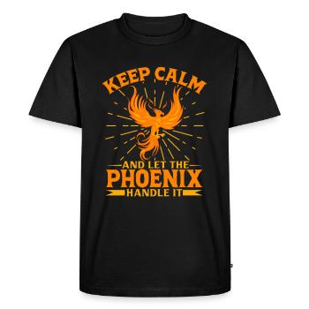 Phoenix Bird Mythical Creatures - Men's Premium Organic T-Shirt - black - Front - Nico (187cm)