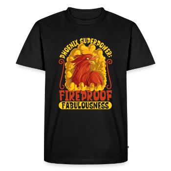 Phoenix Bird Mythical Creatures - Men's Premium Organic T-Shirt - black - Front - Nico (187cm)