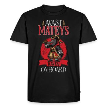 Corbeau Pirate Bateau Pirate Pirate Pirate Capitaine Pirate - T-shirt Premium bio Homme - noir - Devant - Nico (187cm)