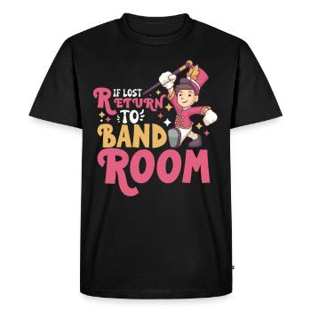 Musique de répétition de l’école clarinettiste de fanfare - T-shirt Premium bio Homme - noir - Devant - Nico (187cm)