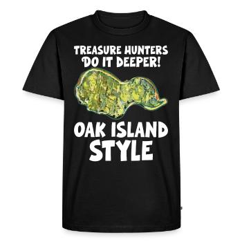Oak Island / Chasse au trésor Oak Island Mystery - T-shirt Premium bio Homme - noir - Devant - Nico (187cm)