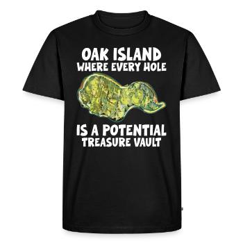 Oak Island / Chasse au trésor Oak Island Mystery - T-shirt Premium bio Homme - noir - Devant - Nico (187cm)