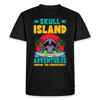 Drôle d’horreur Pirate Bateau Pirate Capitaine Pirate - T-shirt Premium bio Homme - noir - Devant - Nico (187cm)