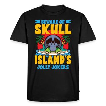 Drôle d’horreur Pirate Bateau Pirate Capitaine Pirate - T-shirt Premium bio Homme - noir - Devant - Nico (187cm)