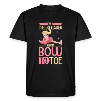 Cheerleading Cheer Quote Football Stadium Dance - T-shirt Premium bio Homme - noir - Devant - Nico (187cm)
