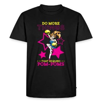 Cheerleading Cheer Quote Football Stadium Dance - T-shirt Premium bio Homme - noir - Devant - Nico (187cm)