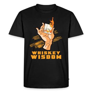 Amateur de whisky Vive le bar à whisky Arôme riche - T-shirt Premium bio Homme - noir - Devant - Nico (187cm)