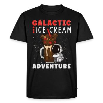 Astronaut Astronomy Solar System Space Kids - Men's Premium Organic T-Shirt - black - Front - Nico (187cm)