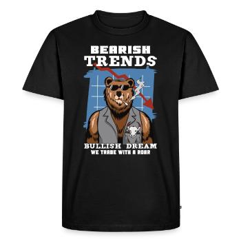 Traders boursiers, traders Forex, trading investisseur - T-shirt Premium bio Homme - noir - Devant - Nico (187cm)