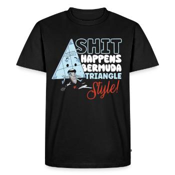 Mysterious enforced disappearances in the Bermuda Triangle - Men's Premium Organic T-Shirt - black - Front - Nico (187cm)