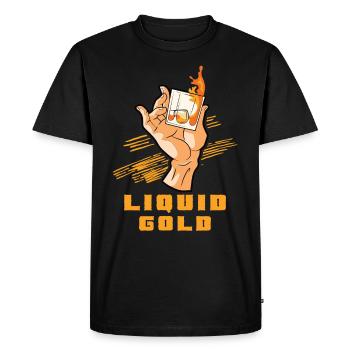 Amateur de whisky Vive le bar à whisky Arôme riche - T-shirt Premium bio Homme - noir - Devant - Nico (187cm)