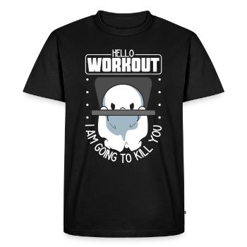 Bodybuilding Powerlifting Weightlifting Fitness - Men's Premium Organic T-Shirt - black - Front - Nico (187cm)