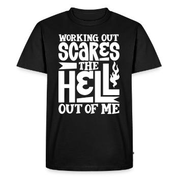 Bodybuilding Powerlifting Weightlifting Fitness - Men's Premium Organic T-Shirt - black - Front - Nico (187cm)