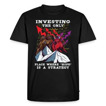 Stock Exchange Traders, Forex Traders, Investor Trading - Men's Premium Organic T-Shirt - black - Front - Nico (187cm)