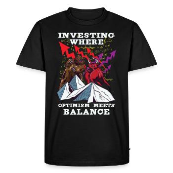 Stock Exchange Traders, Forex Traders, Investor Trading - Men's Premium Organic T-Shirt - black - Front - Nico (187cm)