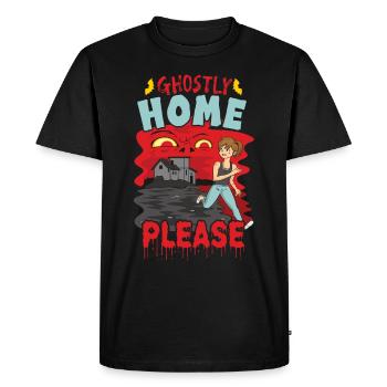 Horror Paranormal Haunted House Creepy Halloween - Men's Premium Organic T-Shirt - black - Front - Nico (187cm)