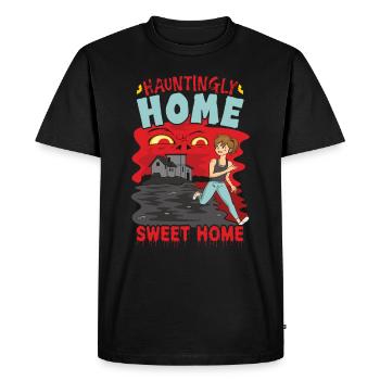 Horror Paranormal Haunted House Creepy Halloween - Men's Premium Organic T-Shirt - black - Front - Nico (187cm)