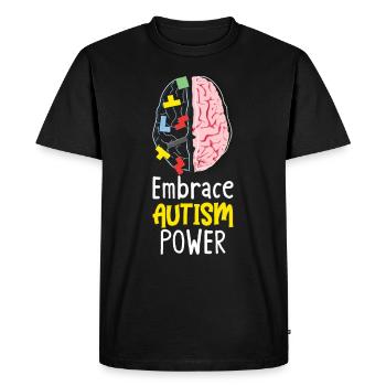 Autism Awareness Autism Disease - Men's Premium Organic T-Shirt - black - Front - Nico (187cm)