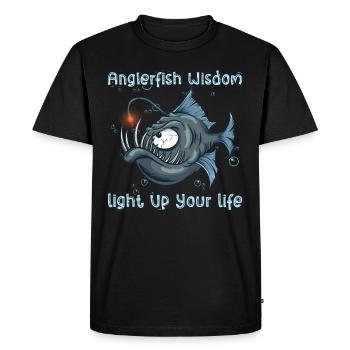 Pêche à la lotte sous l’eau en haute mer - T-shirt Premium bio Homme - noir - Devant - Nico (187cm)