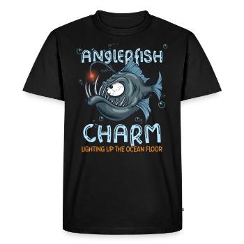 Pêche à la lotte sous l’eau en haute mer - T-shirt Premium bio Homme - noir - Devant - Nico (187cm)