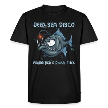 Pêche à la lotte sous l’eau en haute mer - T-shirt Premium bio Homme - noir - Devant - Nico (187cm)