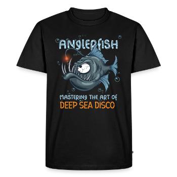 Pêche à la lotte sous l’eau en haute mer - T-shirt Premium bio Homme - noir - Devant - Nico (187cm)
