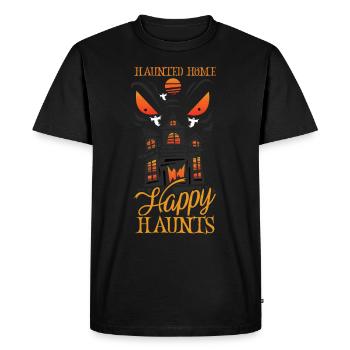 Horror Paranormal Haunted House Creepy Halloween - Men's Premium Organic T-Shirt - black - Front - Nico (187cm)