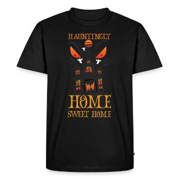 Horror Paranormal Haunted House Creepy Halloween - Men's Premium Organic T-Shirt - black - Front - Nico (187cm)