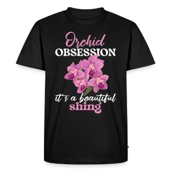 Orchid Obsession It's A Beautiful Shing Orchideen - Men's Premium Organic T-Shirt - black - Front - Nico (187cm)