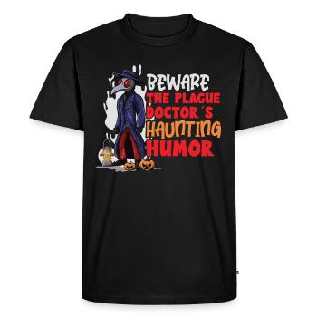 Effrayant Halloween horreur peste médecin - T-shirt Premium bio Homme - noir - Devant - Nico (187cm)