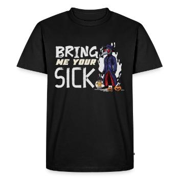 Effrayant Halloween horreur peste médecin - T-shirt Premium bio Homme - noir - Devant - Nico (187cm)