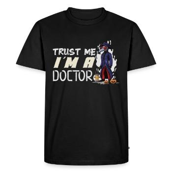 Effrayant Halloween horreur peste médecin - T-shirt Premium bio Homme - noir - Devant - Nico (187cm)