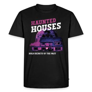 Horror Paranormal Haunted House Creepy Halloween - Men's Premium Organic T-Shirt - black - Front - Nico (187cm)