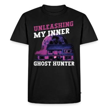 Horror Paranormal Haunted House Creepy Halloween - Men's Premium Organic T-Shirt - black - Front - Nico (187cm)
