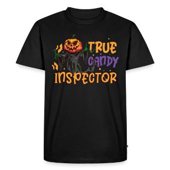 Creepy Pumpkin Halloween Costume Autumn Autumn - Men's Premium Organic T-Shirt - black - Front - Nico (187cm)