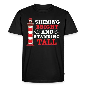 Visite de la tour de signalisation nautique du phare - T-shirt Premium bio Homme - noir - Devant - Nico (187cm)