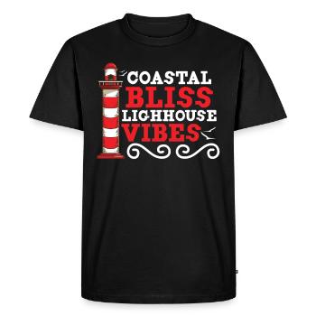 Visite de la tour de signalisation nautique du phare - T-shirt Premium bio Homme - noir - Devant - Nico (187cm)