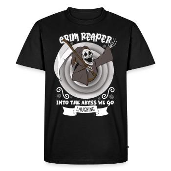 Funny Creepy Grim Reaper, Dead Man - Men's Premium Organic T-Shirt - black - Front - Nico (187cm)