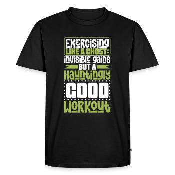 Bodybuilding Powerlifting Weightlifting Fitness - Men's Premium Organic T-Shirt - black - Front - Nico (187cm)