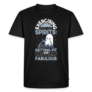 Bodybuilding Powerlifting Weightlifting Fitness - Men's Premium Organic T-Shirt - black - Front - Nico (187cm)