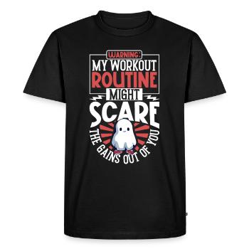 Bodybuilding Powerlifting Weightlifting Fitness - Men's Premium Organic T-Shirt - black - Front - Nico (187cm)